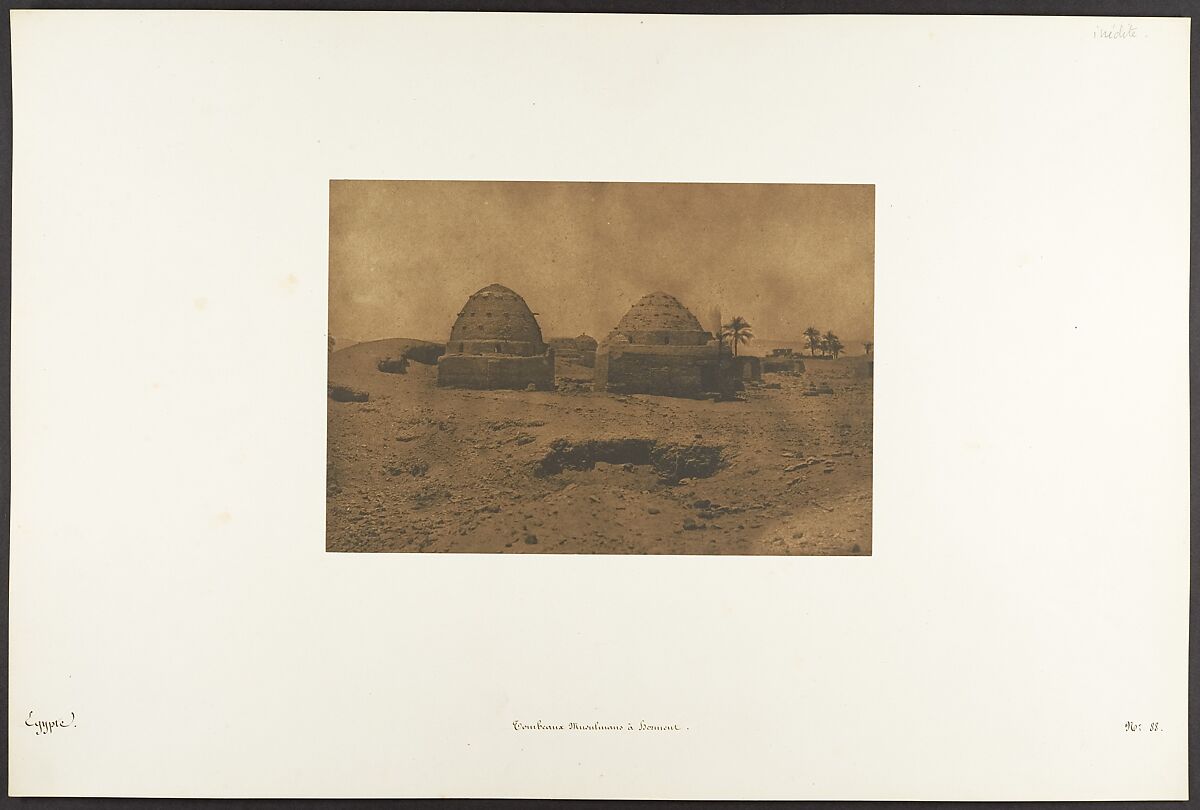 Tombeaux Musulmans à Herment, Maxime Du Camp (French, 1822–1894), Salted paper print from paper negative 