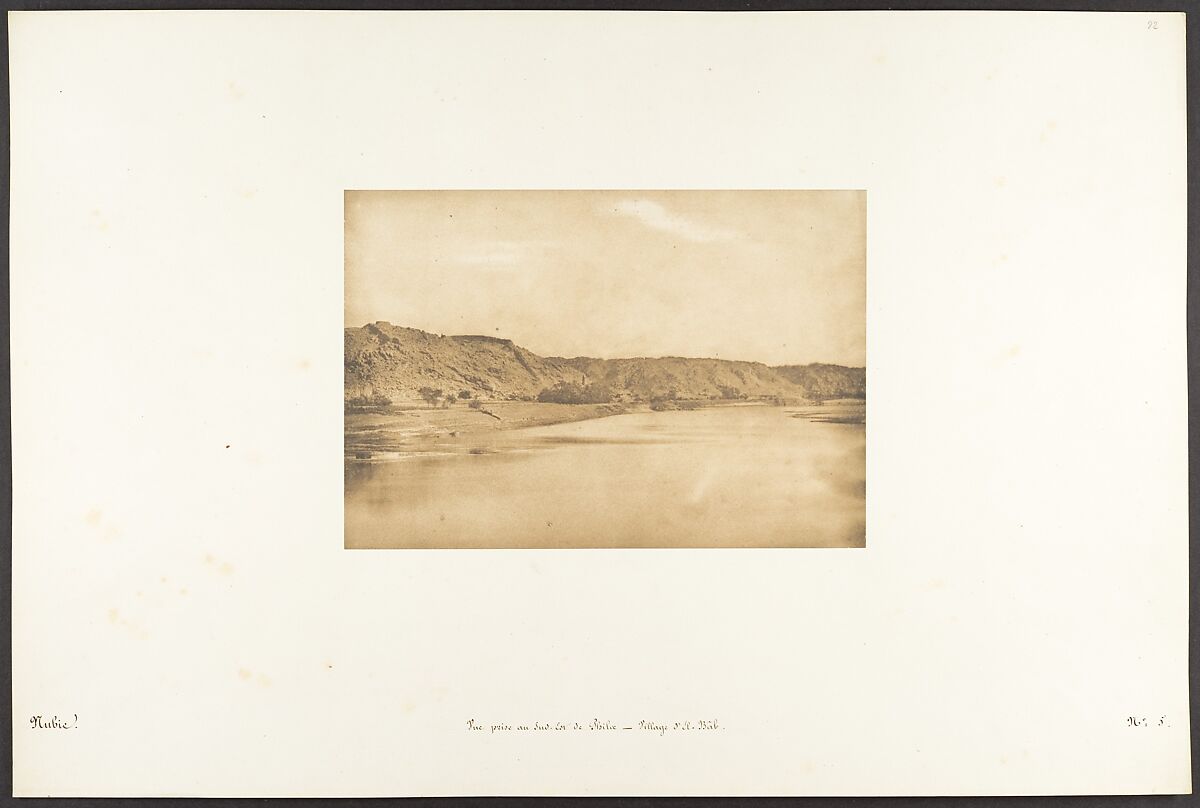 Vue prise au Sud-Est de Philae - Village d'El-Bâb, Maxime Du Camp (French, 1822–1894), Salted paper print from paper negative 
