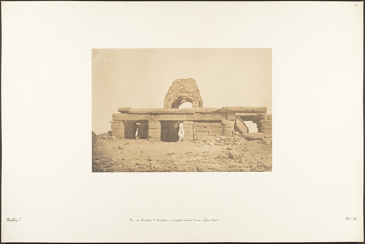 Vue du Temple d'Amada - Coupole ruinée d'une Eglise Copte, Maxime Du Camp (French, 1822–1894), Salted paper print from paper negative 