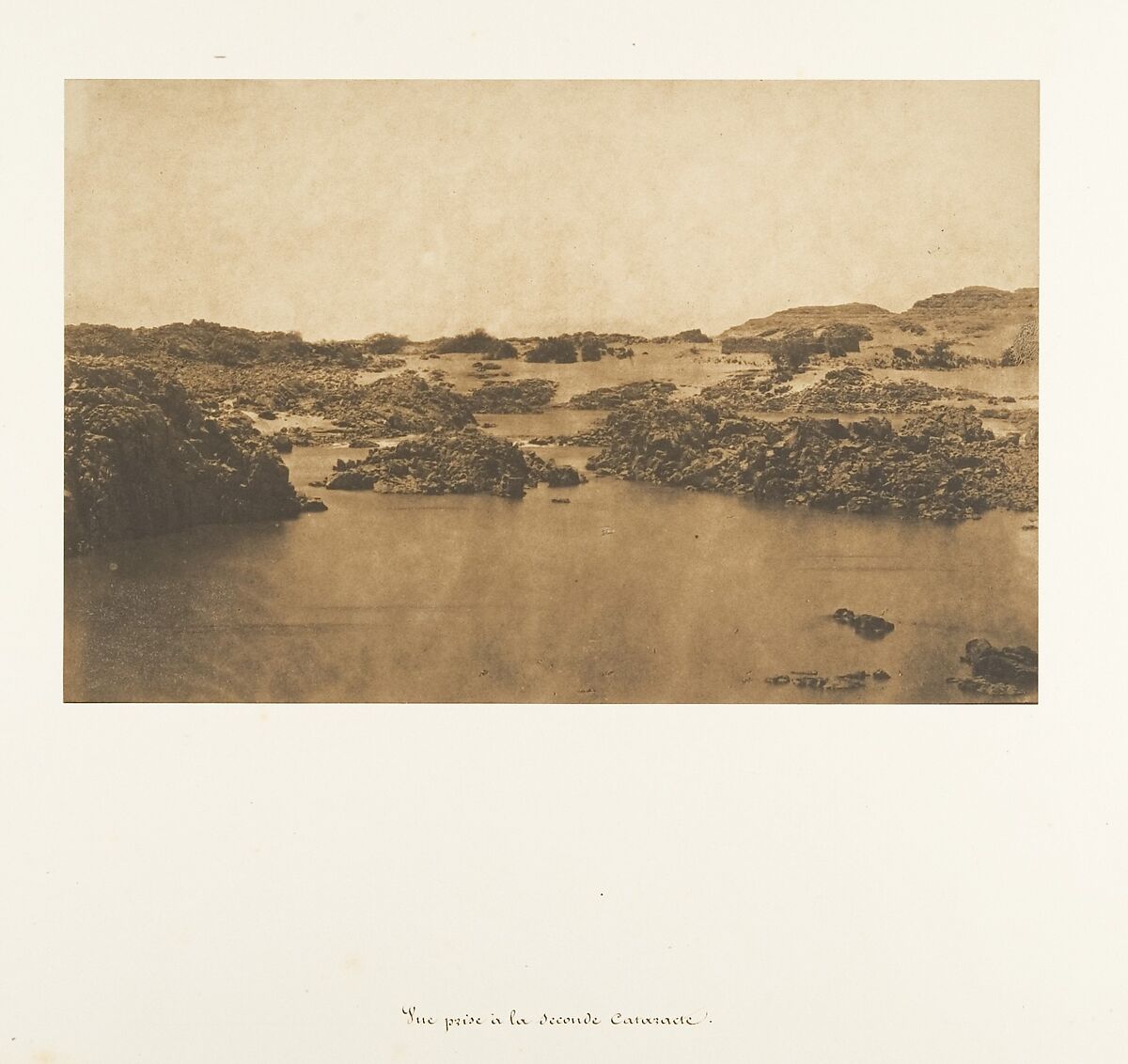 Vue prise à la Seconde Cataracte, Maxime Du Camp (French, 1822–1894), Salted paper print from paper negative 