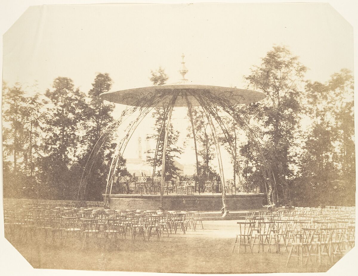 [The Kiosk, Zoological Gardens, Brussels], Louis-Pierre-Théophile Dubois de Nehaut (French, active Belgium, 1799–1872), Salted paper print from paper negative 
