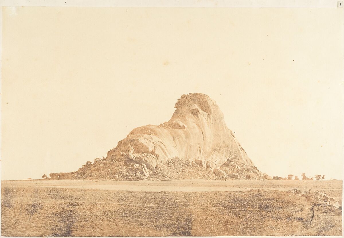 The Elephant Rock, Linnaeus Tripe (British, Devonport (Plymouth Dock) 1822–1902 Devonport), Albumen silver print from waxed paper negative 