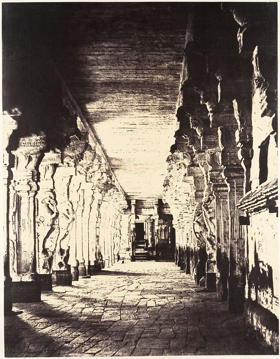 The Outer Prakarum, or Corridor Around the Temple of the God Sundareshawara, Linnaeus Tripe (British, Devonport (Plymouth Dock) 1822–1902 Devonport), Albumen silver print from dry collodion on glass negative 