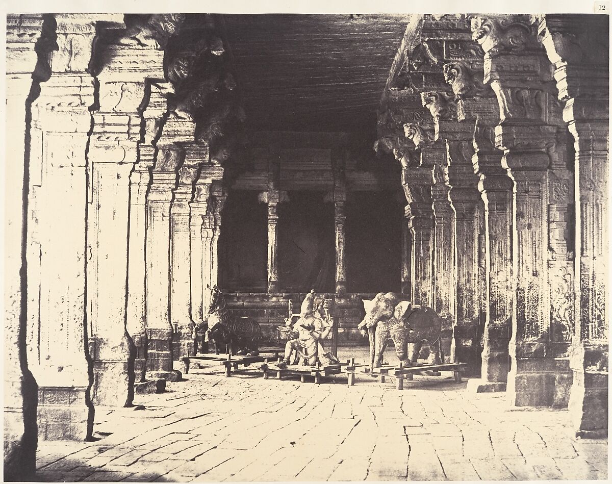 Outer Prakarum on the North Side of the Temple of the God Sundareshwara, Linnaeus Tripe (British, Devonport (Plymouth Dock) 1822–1902 Devonport), Albumen silver print from dry collodion on glass negative 