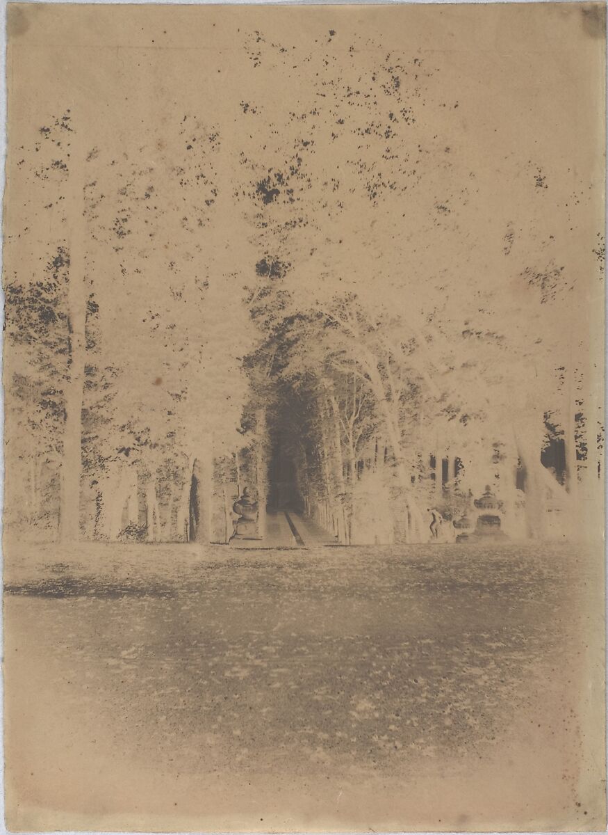 [Gardens of the Château de Saint-Cloud], Louis-Rémy Robert (French, 1810–1882), Paper negative 
