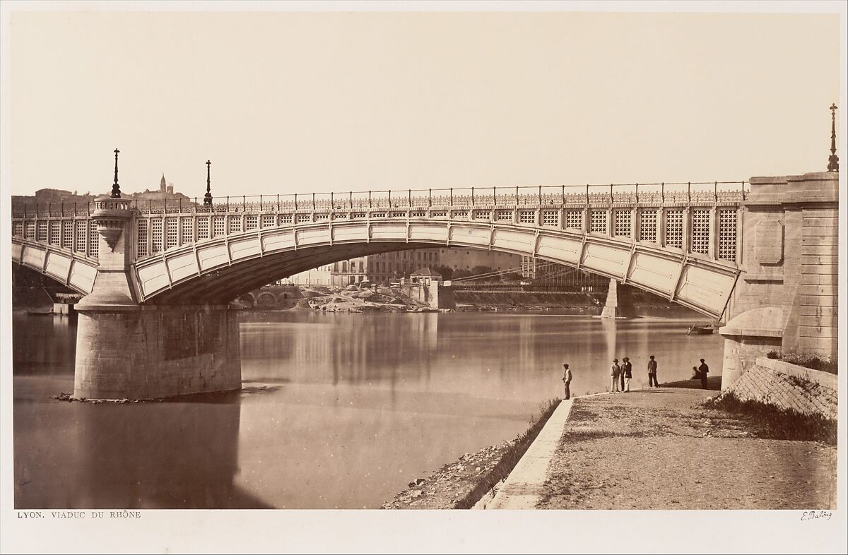 Lyon, Viaduc du Rhône, Edouard Baldus (French (born Prussia), 1813–1889), Albumen silver print from glass negative 