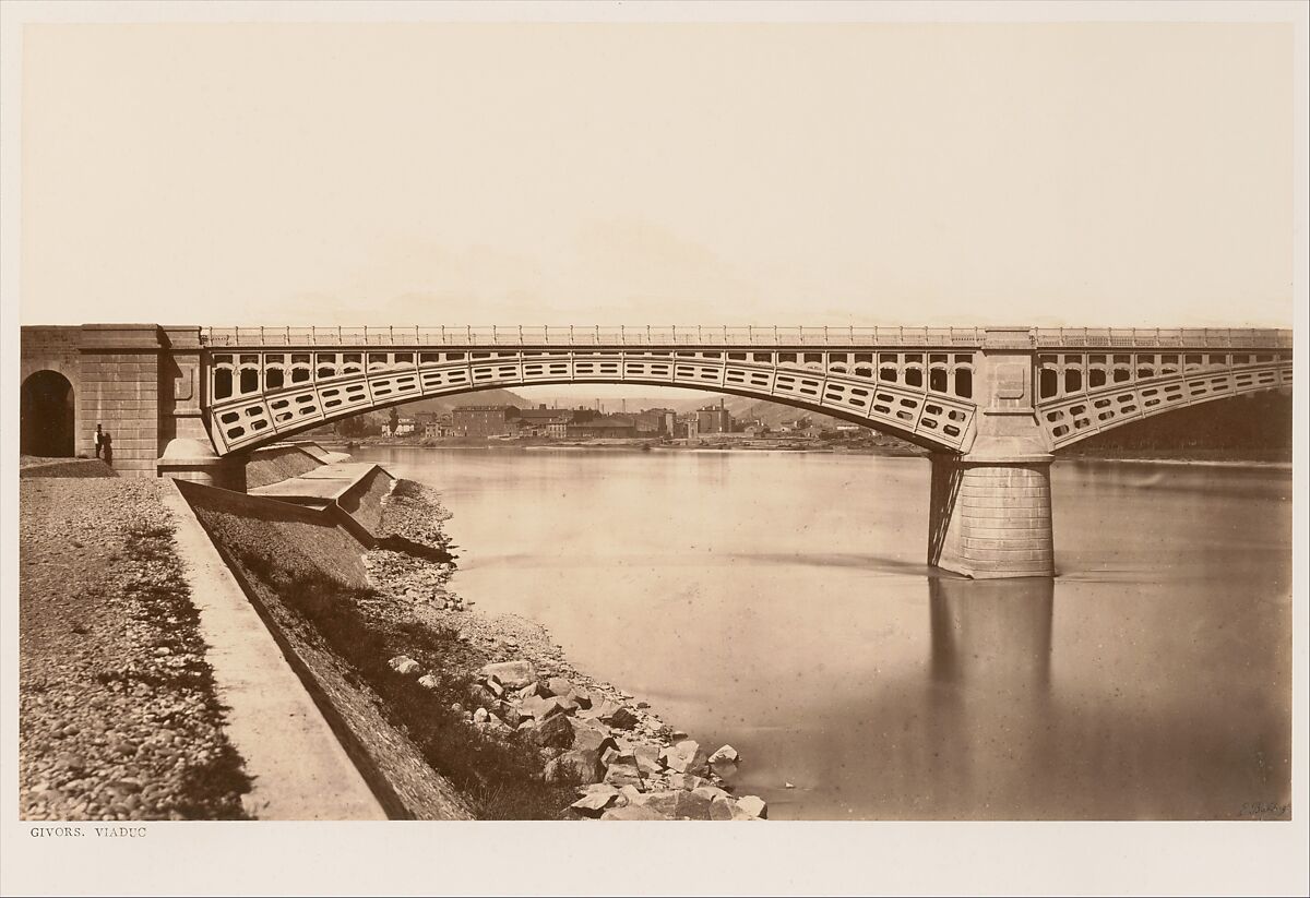 Givors, Viaduc, Edouard Baldus (French (born Prussia), 1813–1889), Albumen silver print from glass negative 