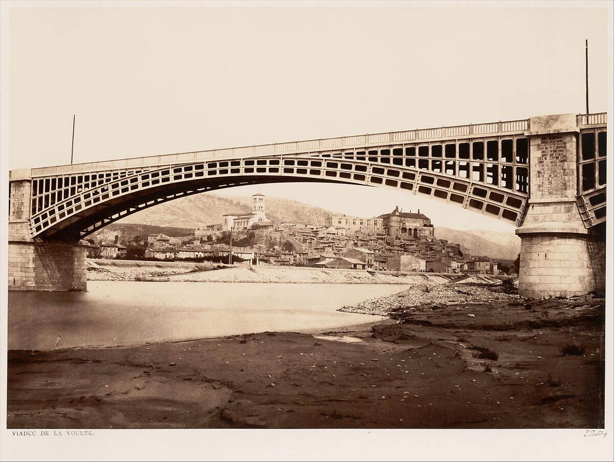 Viaduc de la Voulte, Edouard Baldus (French (born Prussia), 1813–1889), Albumen silver print from glass negative 