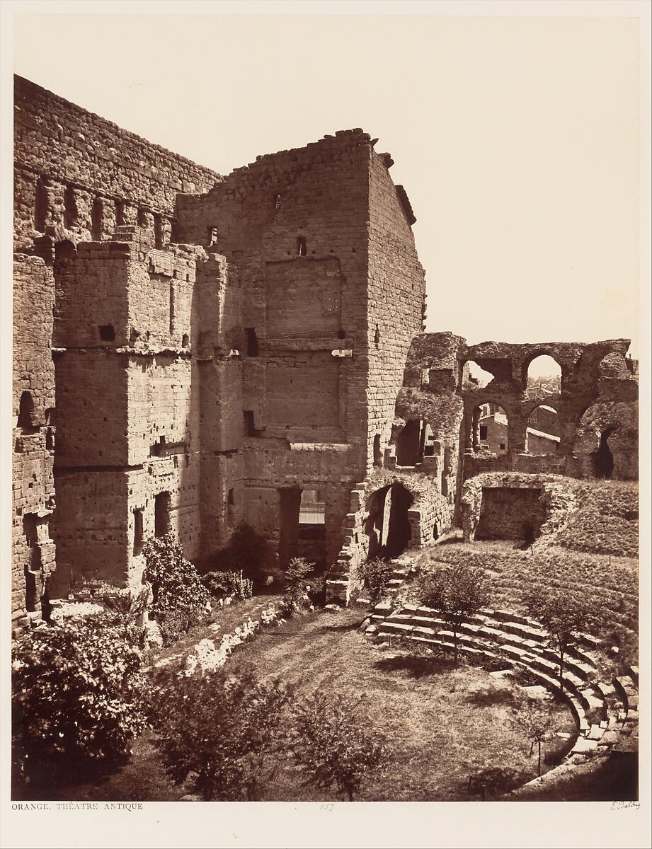 Orange, Théâtre Antique, Edouard Baldus (French (born Prussia), 1813–1889), Albumen silver print from glass negative 