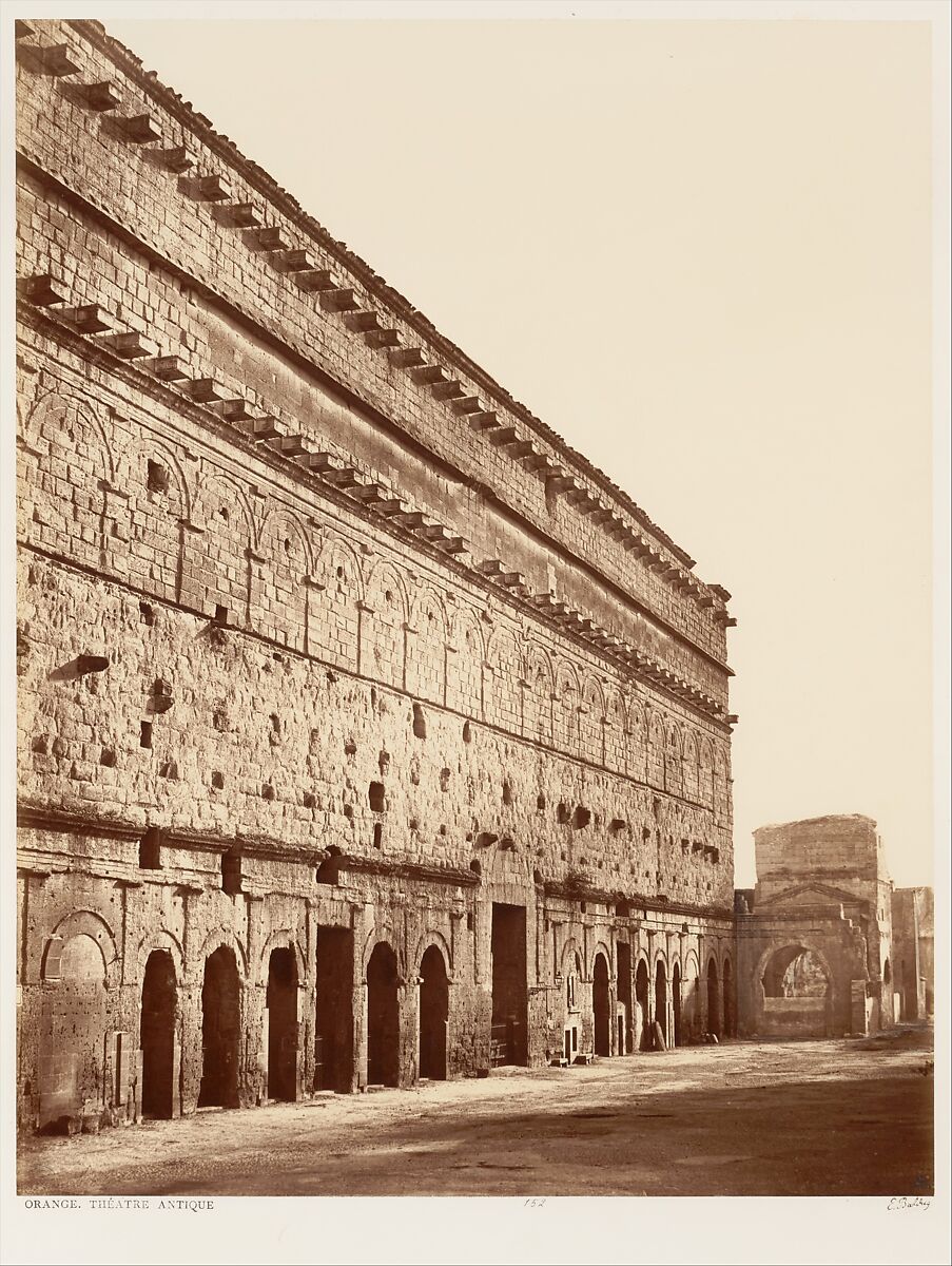 Orange, Théâtre Antique, Edouard Baldus (French (born Prussia), 1813–1889), Albumen silver print from glass negative 