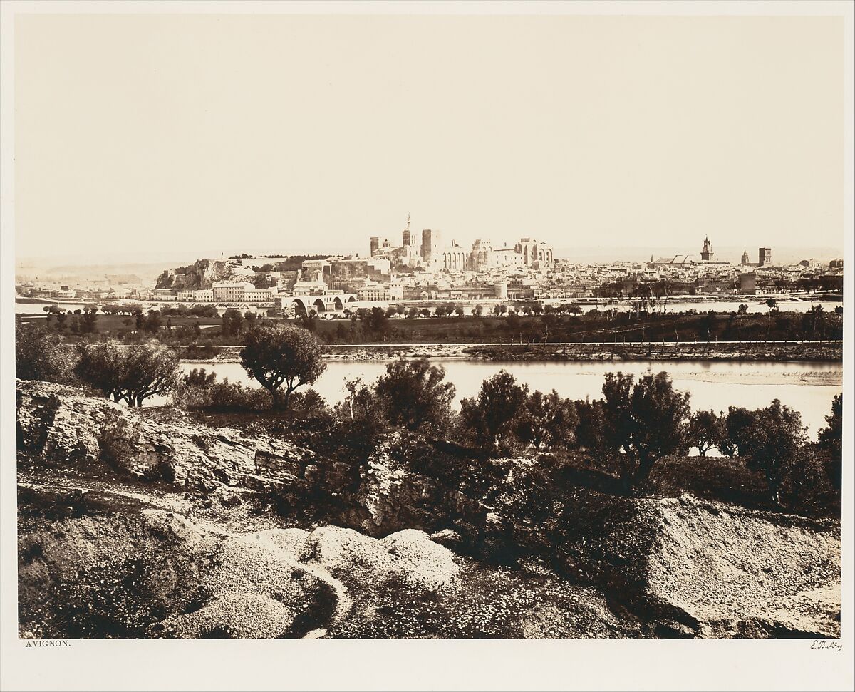 Avignon, Edouard Baldus (French (born Prussia), 1813–1889), Albumen silver print from glass negative? 