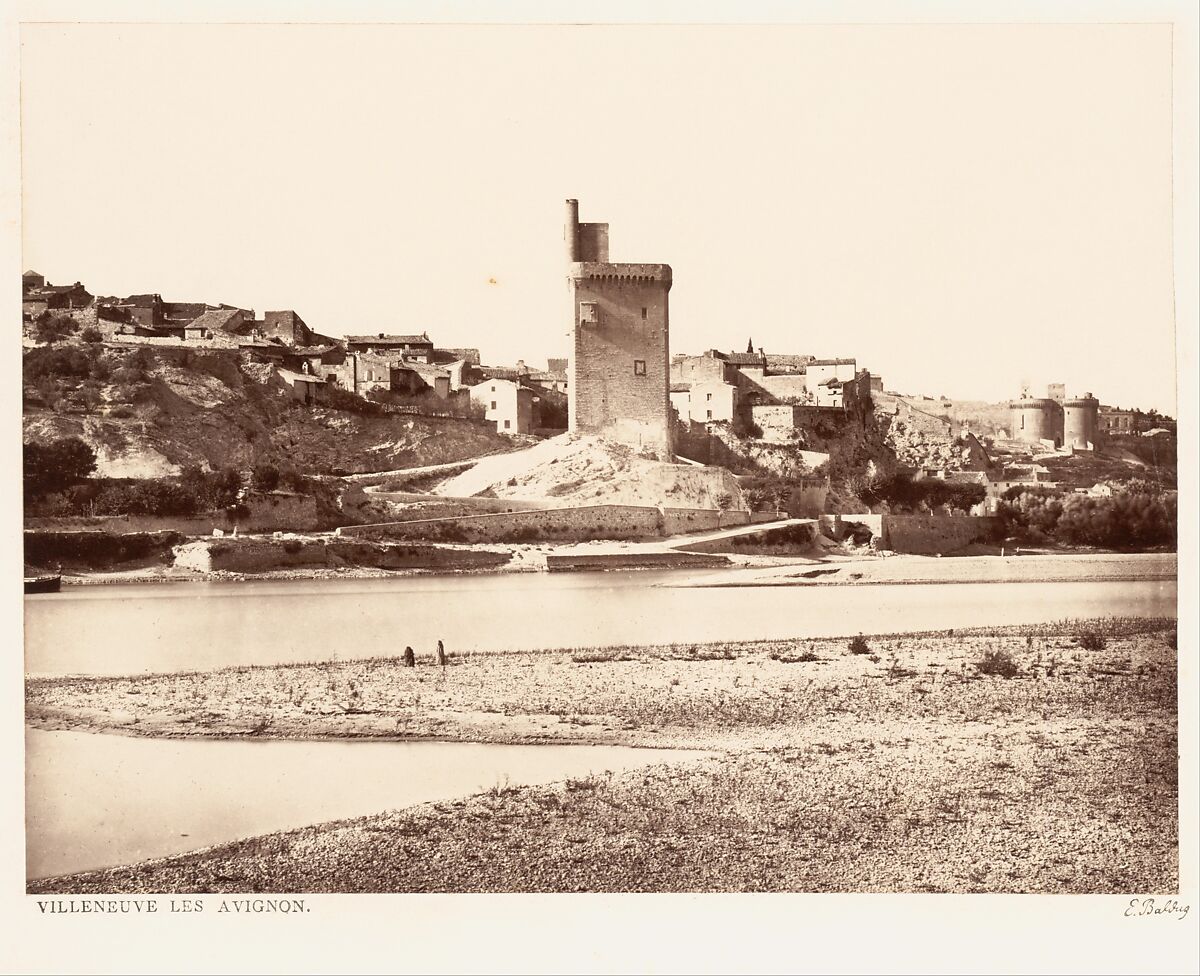 Villeneuve les Avignon, Edouard Baldus (French (born Prussia), 1813–1889), Albumen silver print from glass negative 