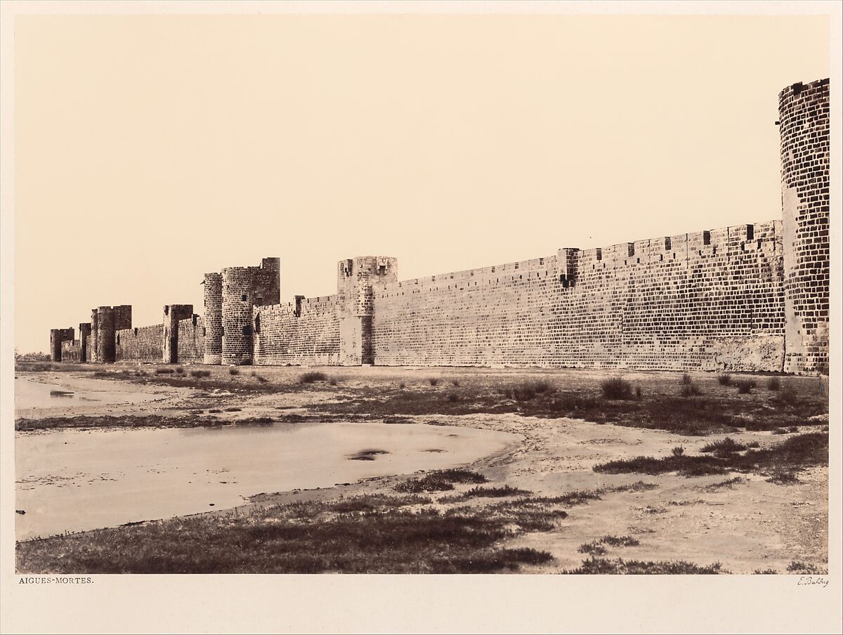 Aigues-Mortes, Edouard Baldus (French (born Prussia), 1813–1889), Albumen silver print from glass negative 