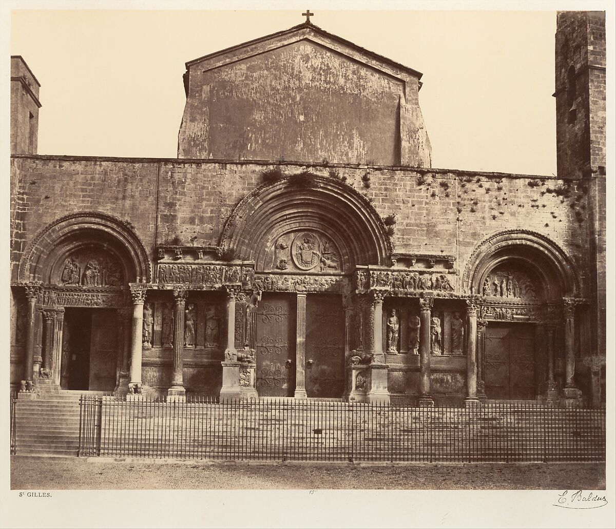 St. Gilles, Edouard Baldus (French (born Prussia), 1813–1889), Albumen silver print from paper negative 