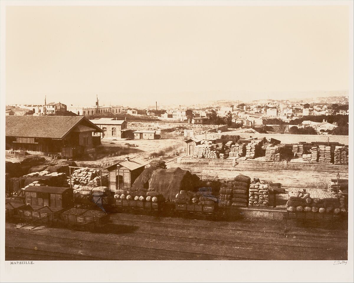 Marseille, Edouard Baldus (French (born Prussia), 1813–1889), Albumen silver print from paper negative 