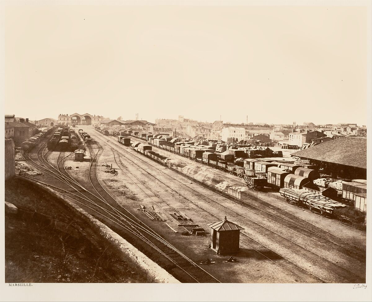 Marseille, Edouard Baldus (French (born Prussia), 1813–1889), Albumen silver print from paper negative 