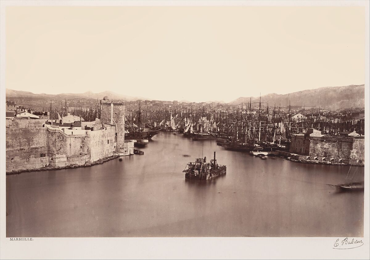 Marseille, Edouard Baldus (French (born Prussia), 1813–1889), Albumen silver print from glass negative 