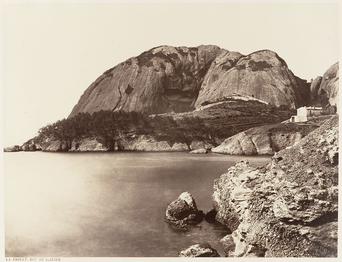 La Ciotat, Bec de l'Aigle, Edouard Baldus (French (born Prussia), 1813–1889), Albumen silver print from paper negative 