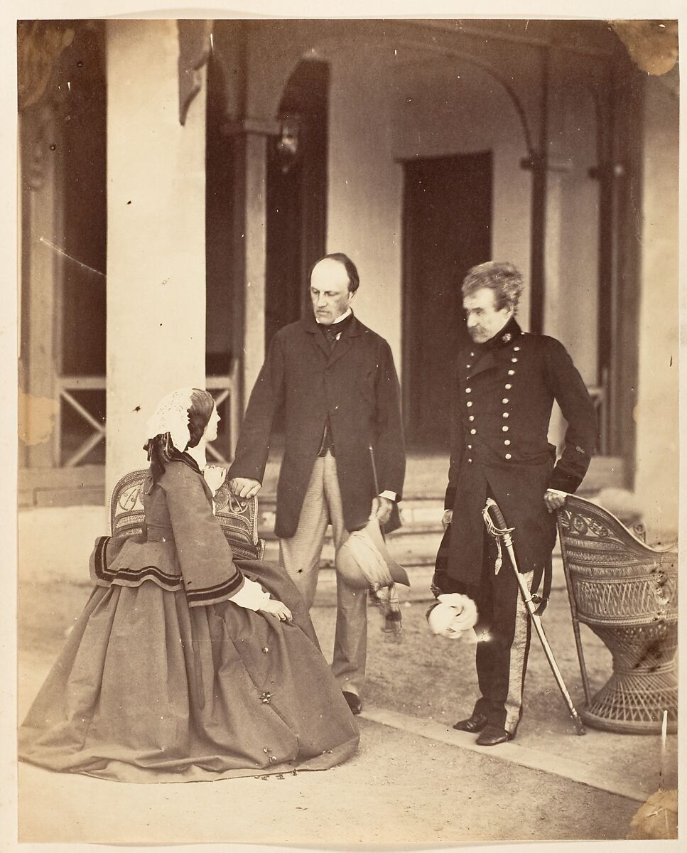 [The Countess Canning, The Earl Canning, G.G. and Lord Clyde C.in C., Simla], Unknown, Albumen silver print from glass negative 