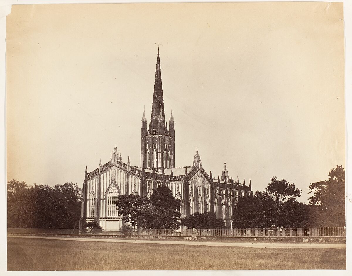 [The Cathedral, Calcutta], Unknown, Albumen silver print 