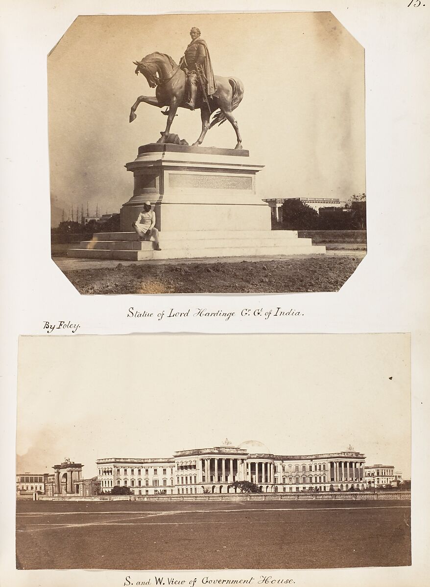 [Statue of Lord Hardinge, Governor General of India], Unknown, Albumen silver print