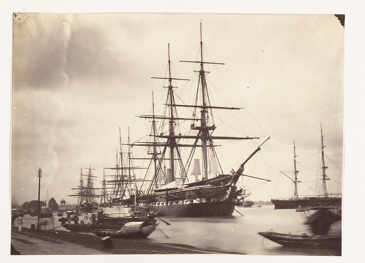 [H.M.S. Shannon off Calcutta], Unknown, Albumen silver print 