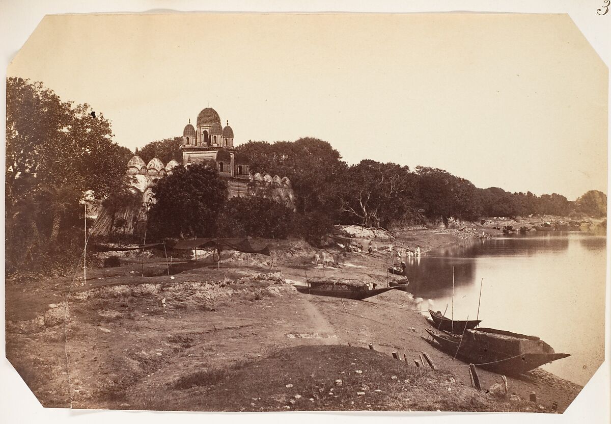 [Riverside at Chandanagore?], Unknown, Albumen silver print 