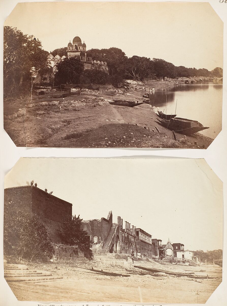 [Riverside at Chandanagore?], Unknown, Albumen silver print