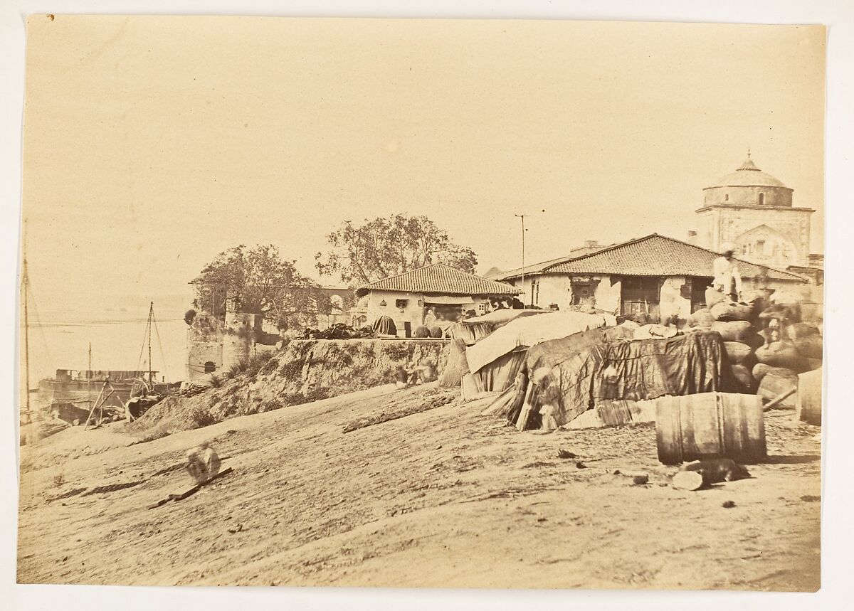 [Ghat at Allahabad Fort], Unknown, Albumen silver print 