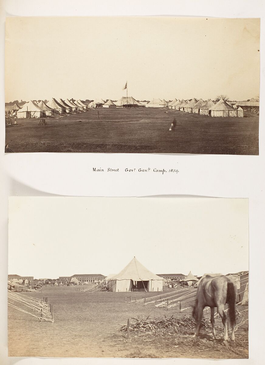 [Main Street, Governor General's Camp], Unknown, Albumen silver print