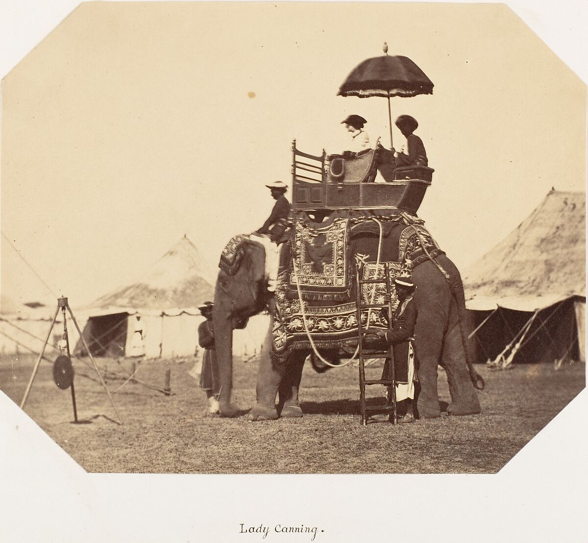 [Lady Canning], Jean Baptiste Oscar Mallitte (French, 1829–1905), Albumen silver print 