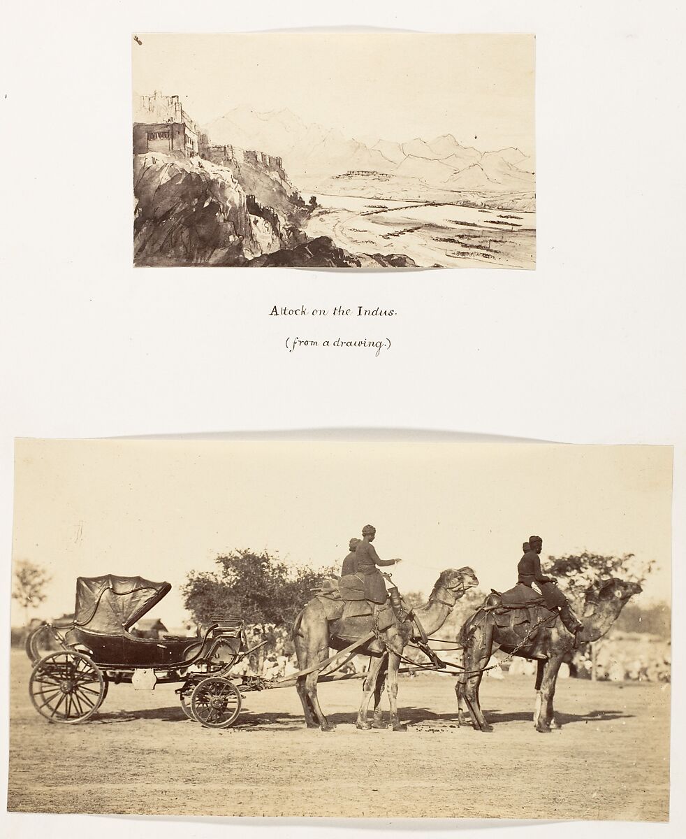[Attock on the Indus River- From a Drawing], Unknown, Albumen silver print