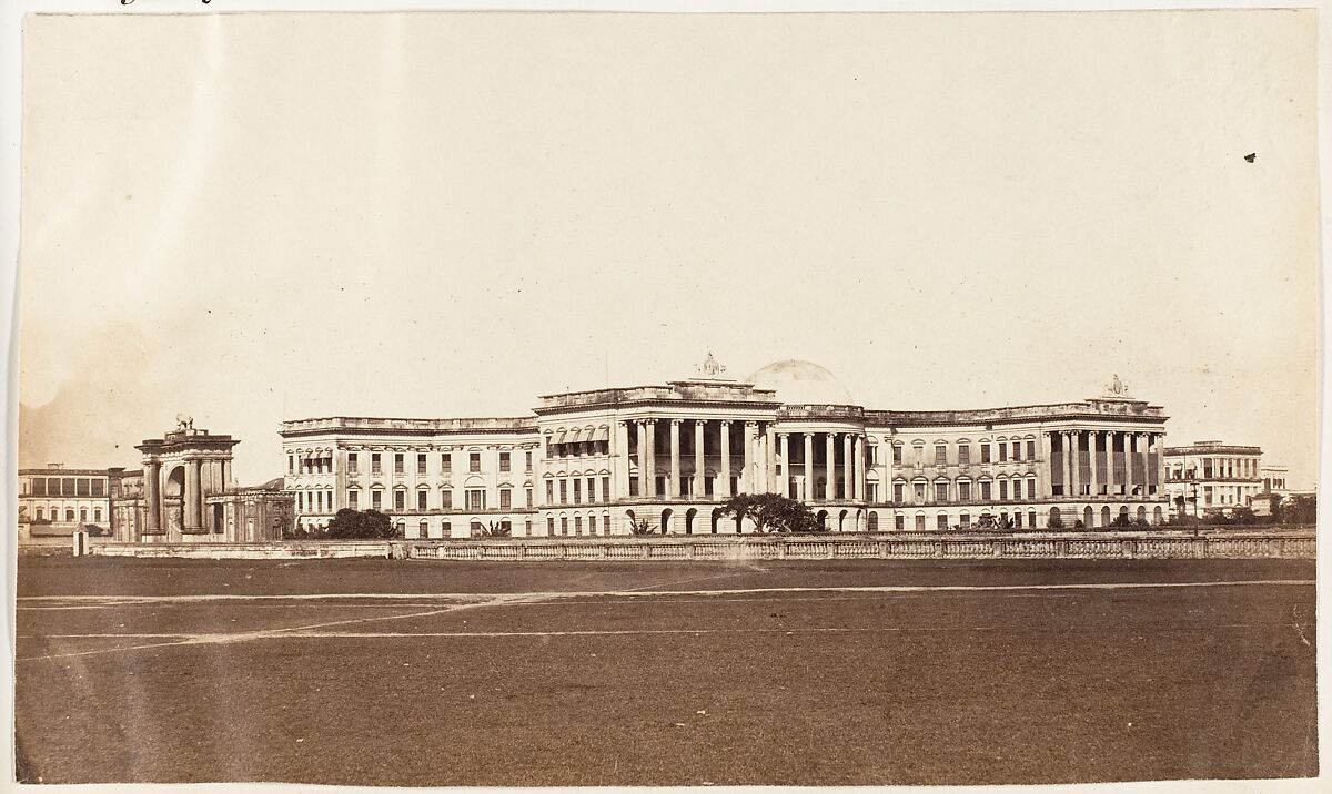 [South West View of Government House, Calcutta], Unknown, Albumen silver print 