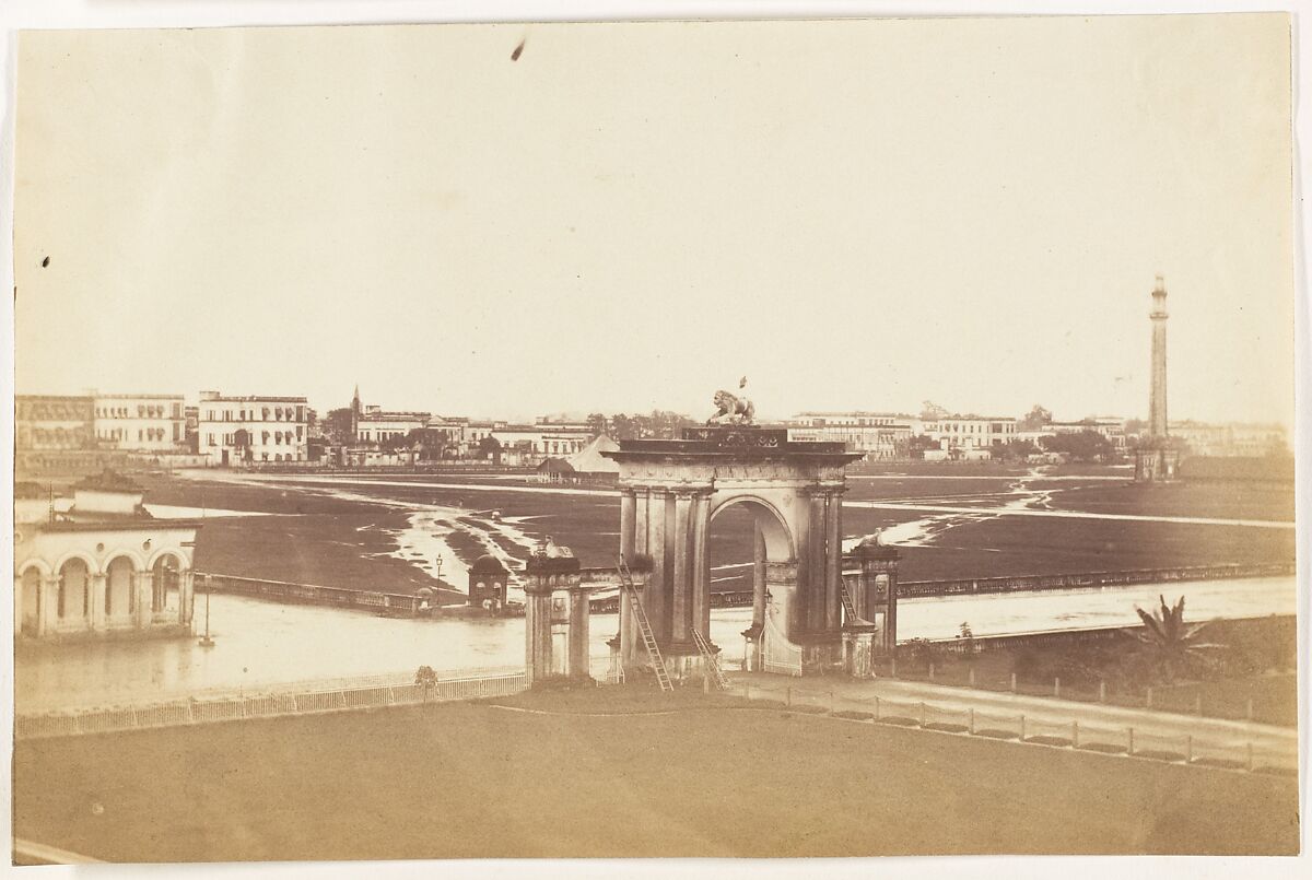 [The Maidan from Government House During the Rains], John Constantine Stanley (British, 1837–1878), Albumen silver print 