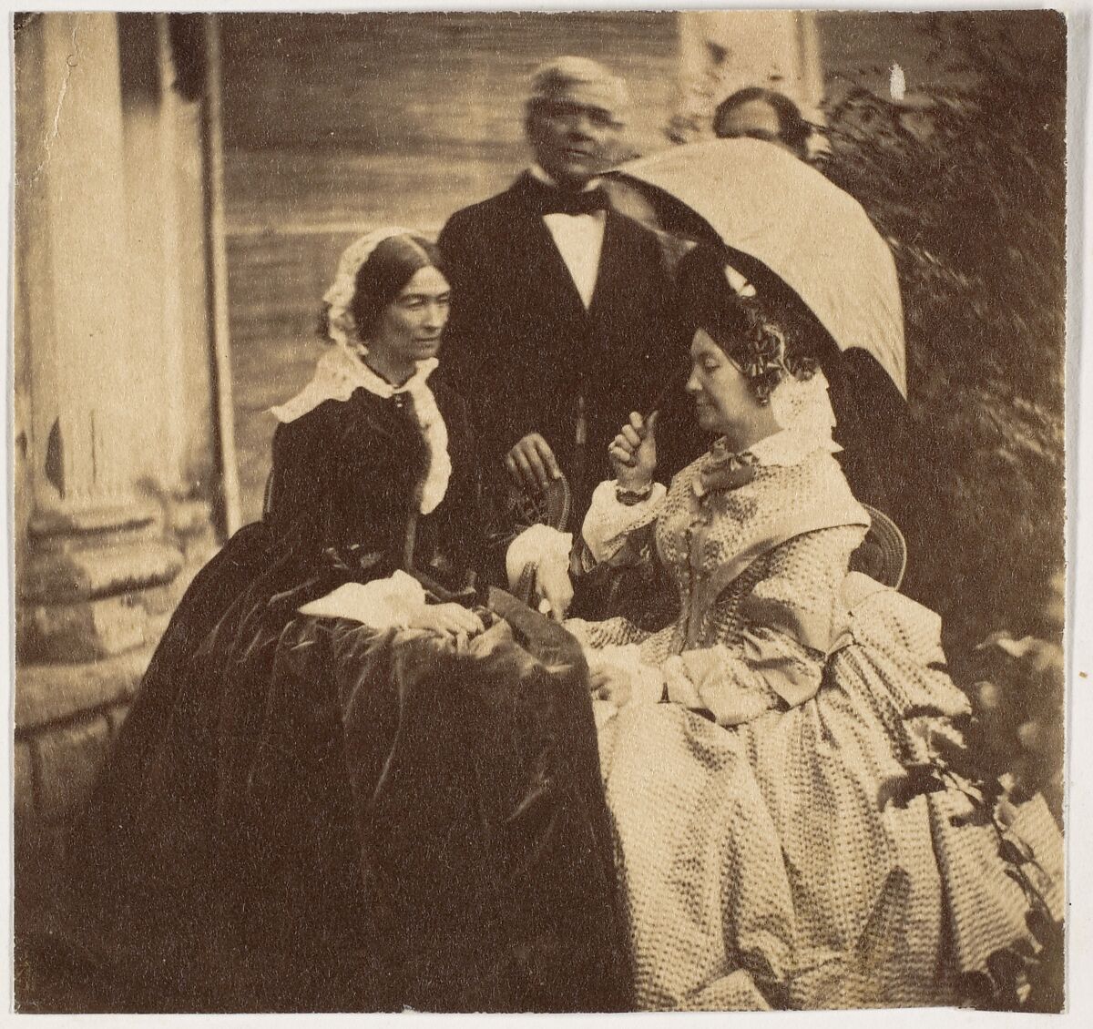 [Countess Canning with Guests, Government House, Allahabad], John Constantine Stanley (British, 1837–1878), Albumen silver print 