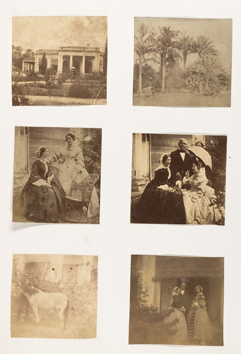 [Countess Canning with Guests, Government House, Allahabad], John Constantine Stanley (British, 1837–1878), Albumen silver print
