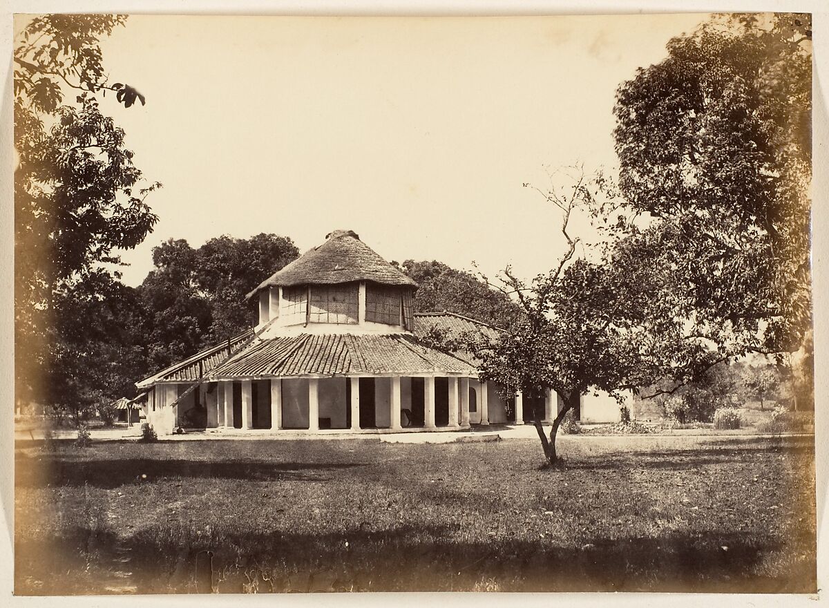 [Bungalow in Umballa], Unknown, Albumen silver print 