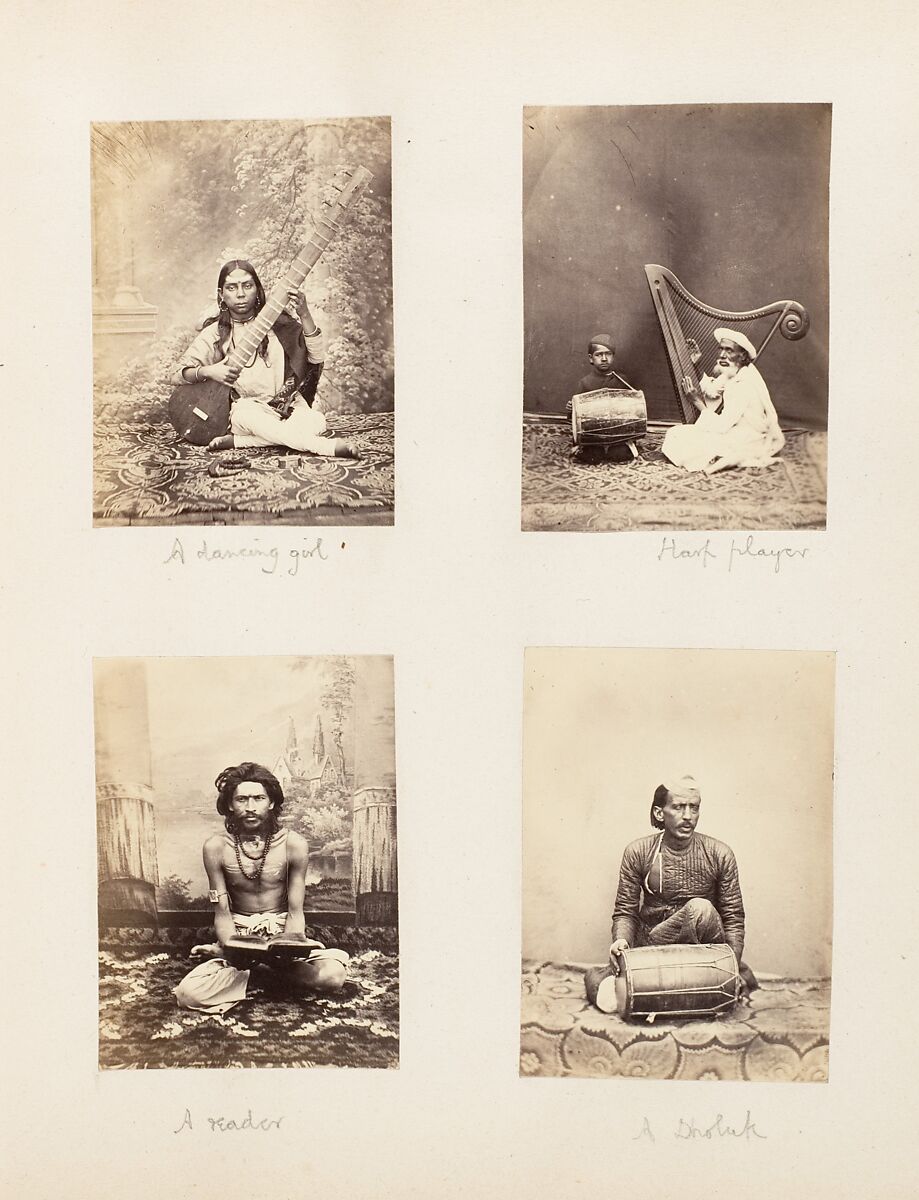 [Girl with a Sitar], Unknown, Albumen silver print 