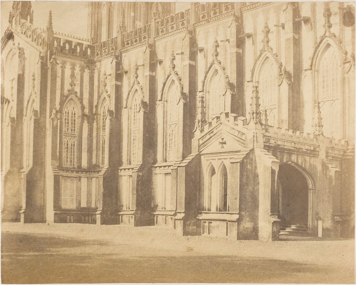 [Part of the Exterior of the St. Paul's Cathedral, Calcutta], Captain R. B. Hill, Albumen silver print 