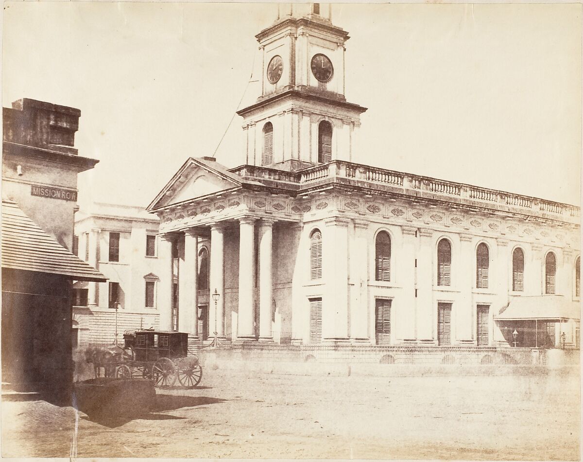 Scotch Kirk, Calcutta, Captain R. B. Hill, Albumen silver print 