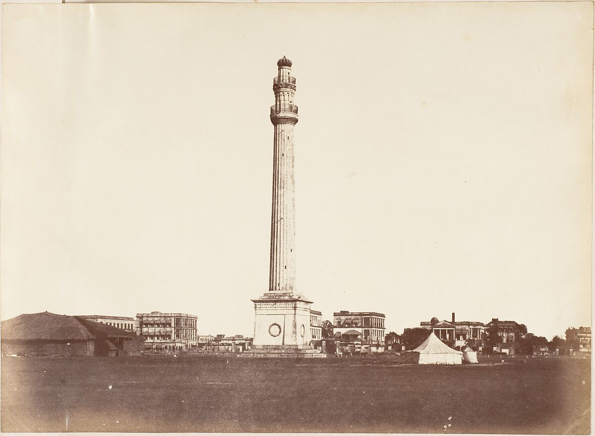 [Ochterlony Monument, Calcutta], Captain R. B. Hill, Albumen silver print 