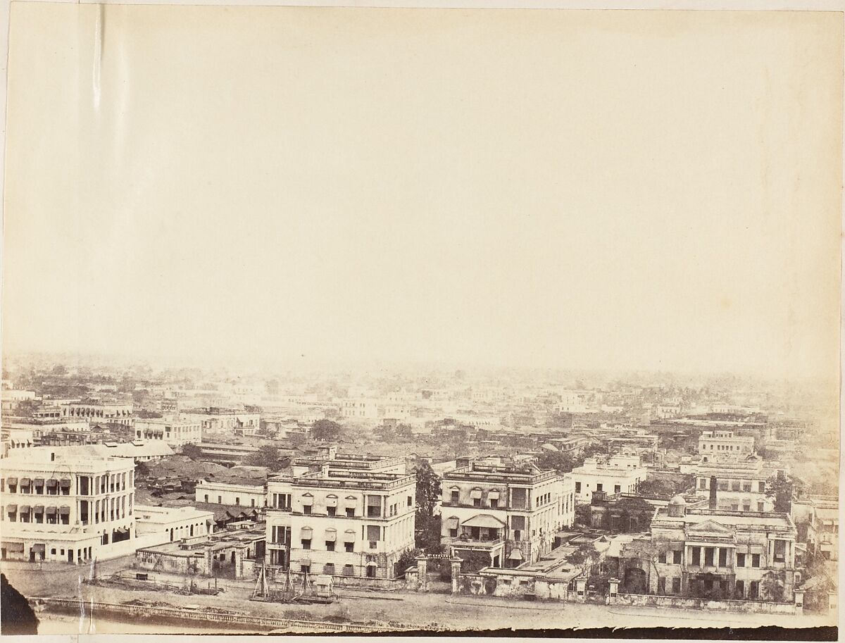 [View of the City from the Ochterlony Monument, Calcutta], Captain R. B. Hill, Albumen silver print 