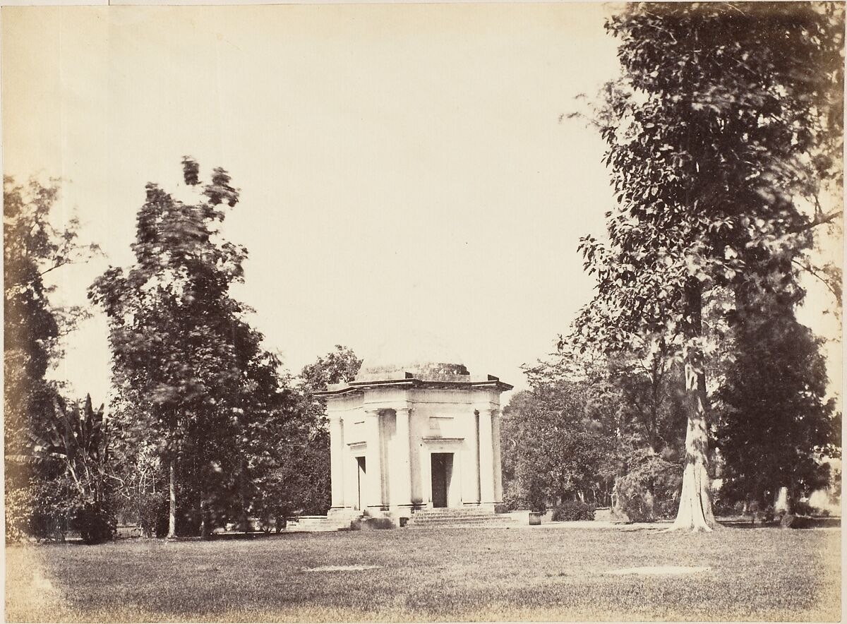 Entrance to Botanical Gardens, Calcutta, Captain R. B. Hill, Albumen silver print 