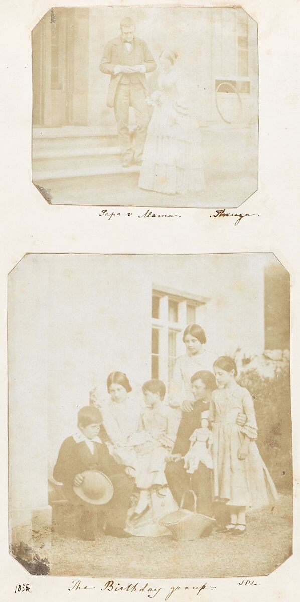 Papa & Mama; The Birthday Group, Thereza Dillwyn Llewelyn, Salted paper print 