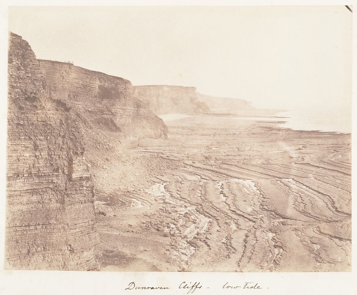 Dunraven Cliffs - Low Tide, John Dillwyn Llewelyn (British, Swansea, Wales 1810–1882 Swansea, Wales), Salted paper print 