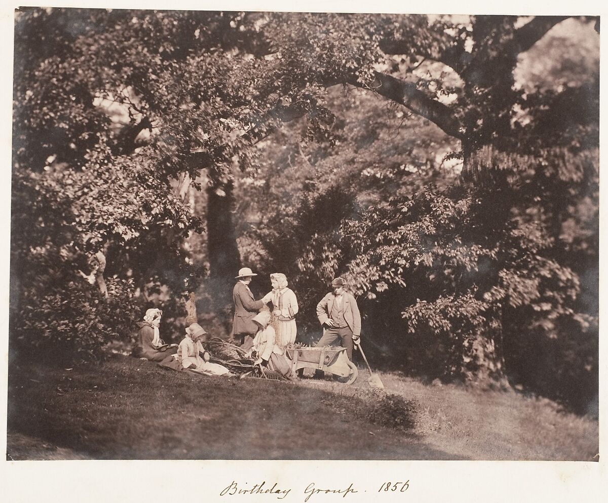 Birthday Group, John Dillwyn Llewelyn (British, Swansea, Wales 1810–1882 Swansea, Wales), Albumen silver print 