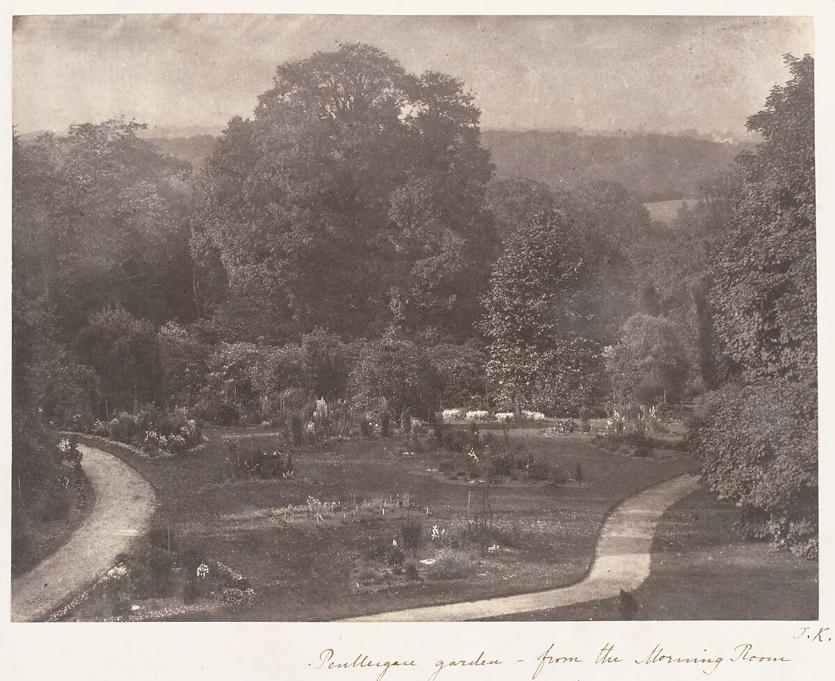Penllergare Garden From the Morning Room, James Knight (British), Albumen silver print 