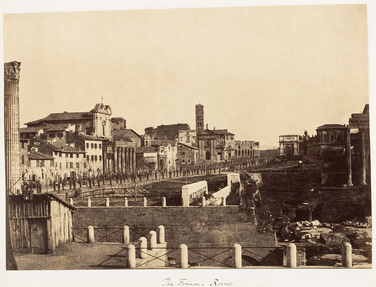 The Forum, Rome, Possibly by Jane Martha St. John (British, Coln St. Aldwyn, Gloucestershire 1801–1882 Oakley, Hampshire), Albumen silver print 