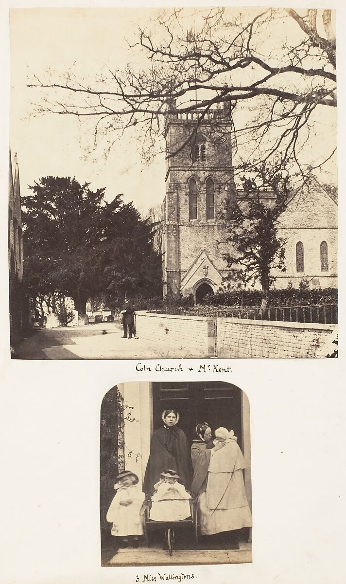 Coln Church + Mr Kent; 3 Miss Wallingtons, John Dillwyn Llewelyn (British, Swansea, Wales 1810–1882 Swansea, Wales), Albumen silver print 