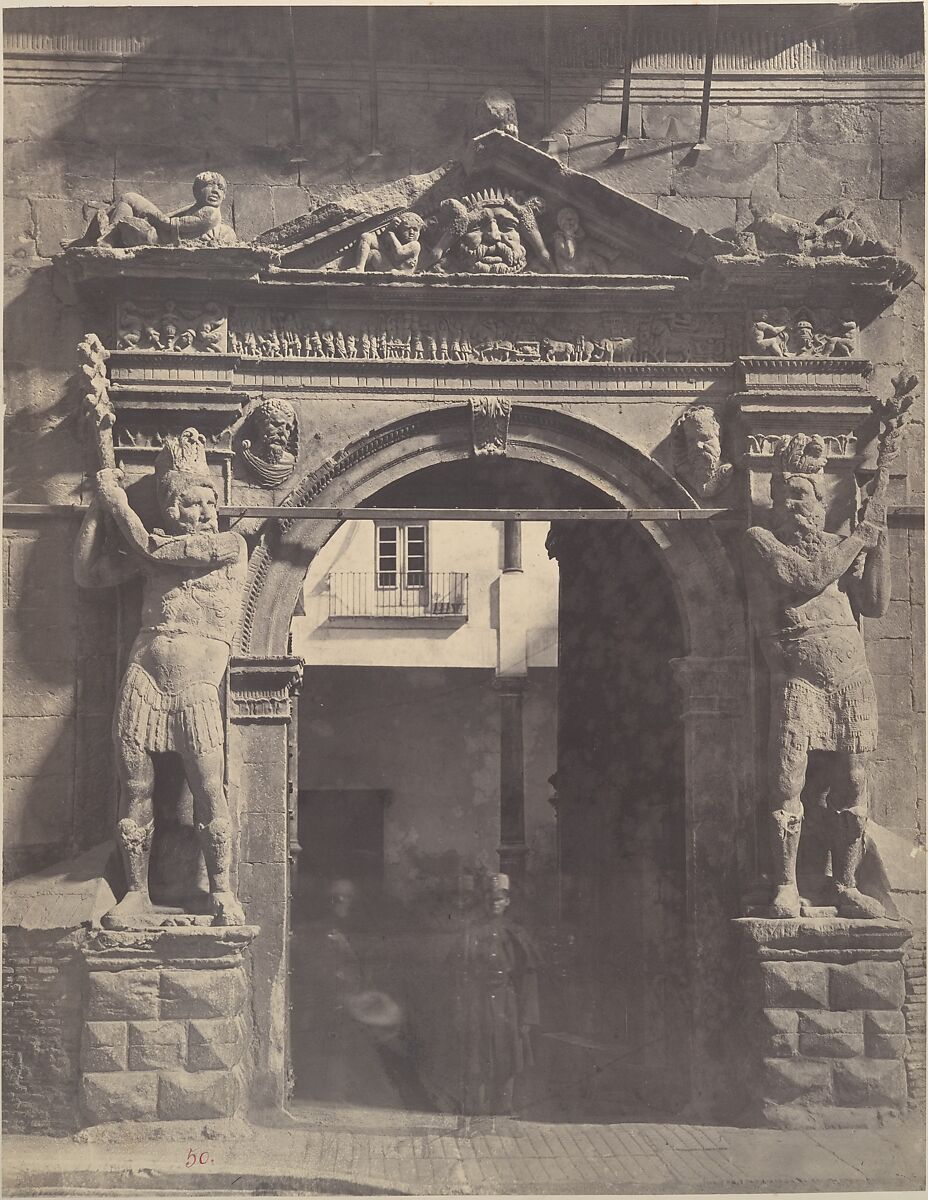 Zaragoza: Porta de los Gigantes, Charles Clifford (Welsh, 1819–1863), Albumen silver print from glass negative 